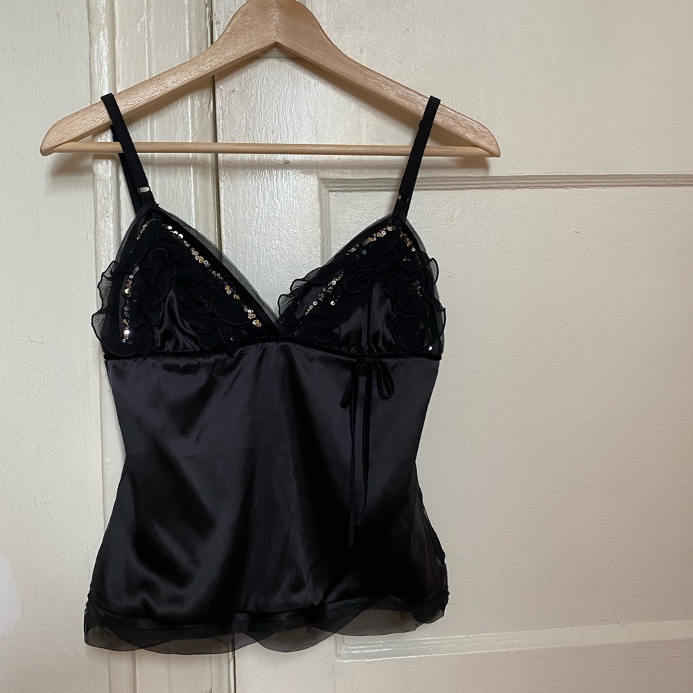 🔥Beautiful black satin,lace Dolce &Gabbana top 🔥